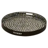 Kirkland's Home Dotted Shell Round Wooden Tray- Decorative Trays