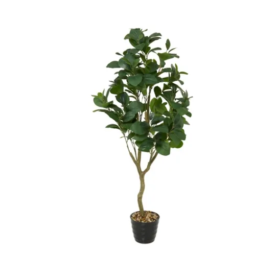 Kirkland's Home Douban Green In Ribbed Rock Planter- Trees & Topiaries