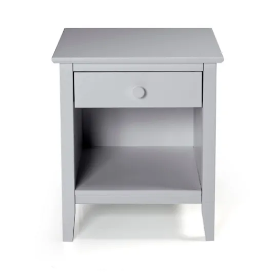 Kirkland's Home Dove Brazilian Pine Wood Nightstand- Nightstands
