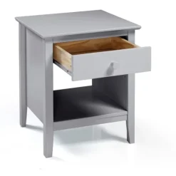 Kirkland's Home Dove Brazilian Pine Wood Nightstand- Nightstands