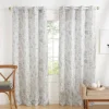 Kirkland's Home Dove Gray Floral 2-Pc. Curtain Panel Set, 84 In.- Curtains & Drapes
