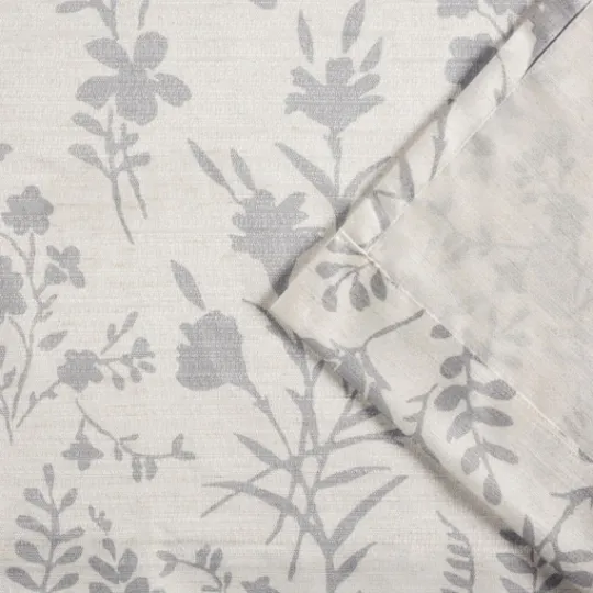 Kirkland's Home Dove Gray Floral 2-Pc. Curtain Panel Set, 84 In.- Curtains & Drapes