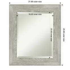Kirkland's Home Dove Gray Scoop Frame Beveled Mirror, 22X26 In.- Decorative Mirrors