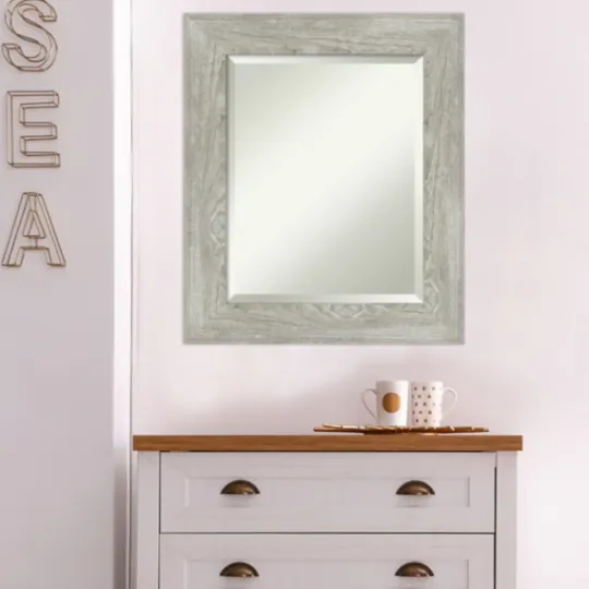 Kirkland's Home Dove Gray Scoop Frame Beveled Mirror, 22X26 In.- Decorative Mirrors