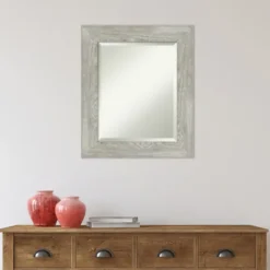 Kirkland's Home Dove Gray Scoop Frame Beveled Mirror, 22X26 In.- Decorative Mirrors