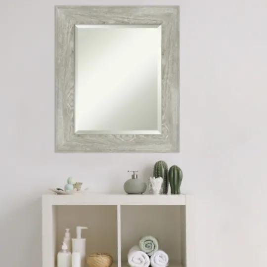 Kirkland's Home Dove Gray Scoop Frame Beveled Mirror, 22X26 In.- Decorative Mirrors
