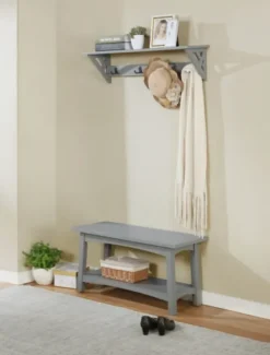 Kirkland's Home Dove Rustic Farmhouse Wood Bench- Benches & Ottomans
