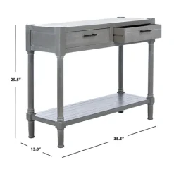 Kirkland's Home Dove Turned Leg Rustic Console Table- Console Tables