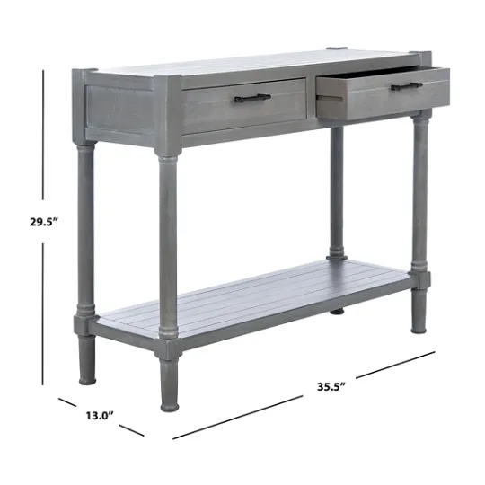 Kirkland's Home Dove Turned Leg Rustic Console Table- Console Tables