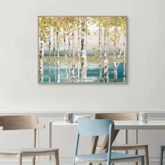 Kirkland's Home Down By The River Framed Canvas Art Print- Framed Art