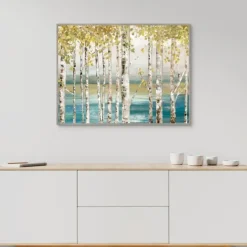 Kirkland's Home Down By The River Framed Canvas Art Print- Framed Art