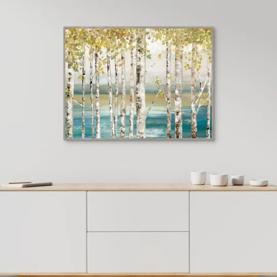 Kirkland's Home Down By The River Framed Canvas Art Print- Framed Art