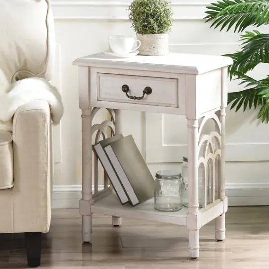 Kirkland's Home 1-Drawer Cathedral Sides Accent Table- Accent & End Tables