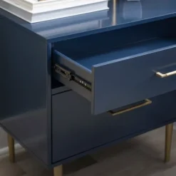 Kirkland's Home 2-Drawer Nightstand With Gold Hardware- Nightstands