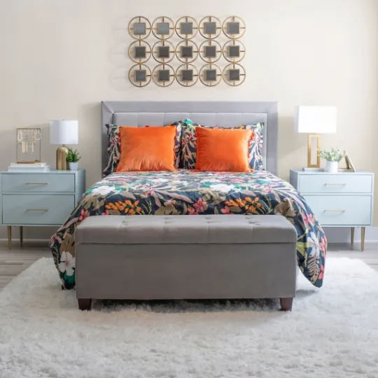 Kirkland's Home 2-Drawer Nightstand With Gold Hardware- Nightstands