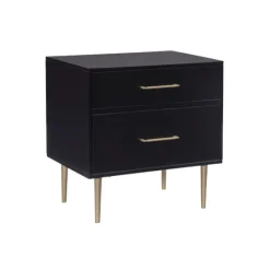 Kirkland's Home 2-Drawer Nightstand With Gold Hardware- Nightstands