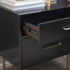 Kirkland's Home 2-Drawer Nightstand With Gold Hardware- Nightstands