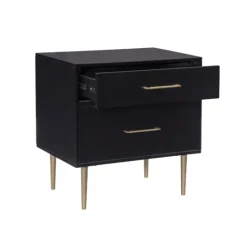 Kirkland's Home 2-Drawer Nightstand With Gold Hardware- Nightstands