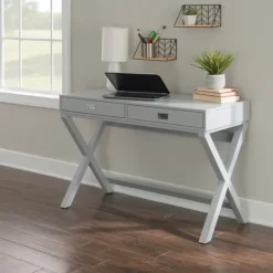 Kirkland's Home 2-Drawer X-Frame Desk- Office Furniture