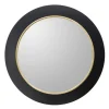 Kirkland's Home Drew Ii Black And Gold Round Led Mirror- Decorative Mirrors