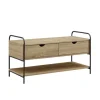 Kirkland's Home Driftwood Shannon 2-Drawer Storage Bench- Entryway Furniture