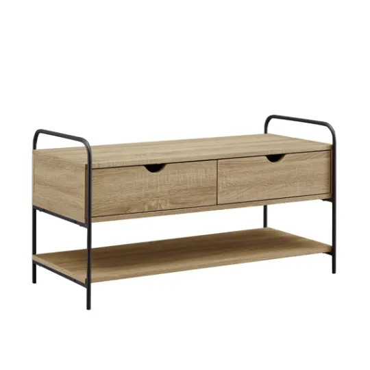 Kirkland's Home Driftwood Shannon 2-Drawer Storage Bench- Entryway Furniture