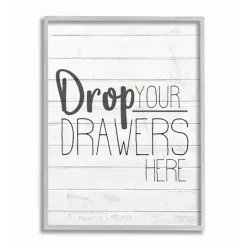 Kirkland's Home Drop Your Drawers Here Framed Wall Plaque- Wall Quotes & Signs