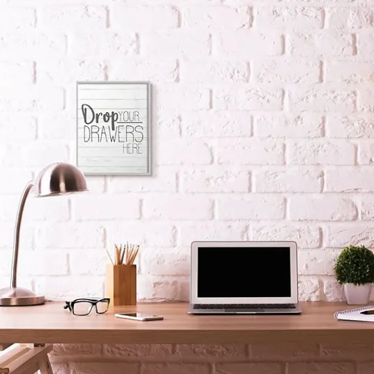 Kirkland's Home Drop Your Drawers Here Framed Wall Plaque- Wall Quotes & Signs