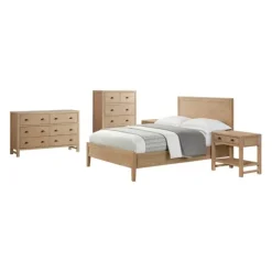 Kirkland's Home Duke Double Driftwood Pine 5-Pc. King Bedroom Set- Beds & Headboards