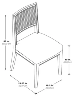 Kirkland's Home Dusty Gray Cane Back 2-Pc. Dining Chair Set- Dining Chairs