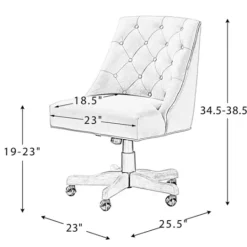 Kirkland's Home Dylan Upholstered Office Chair- Office Furniture