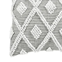 Kirkland's Home Earl Gray Diamond Knot Tufted Throw Pillow- Pillows