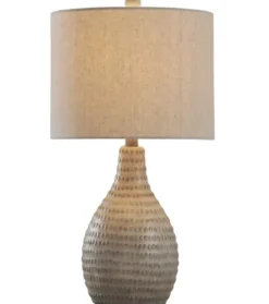 Kirkland's Home Earth Tone Oak Table Lamp- Table Lamps