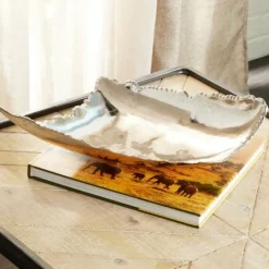 Kirkland's Home Earthy Abstract Cracked Decorative Tray- Decorative Trays