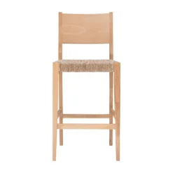 Kirkland's Home Earthy Basketweave Rubberwood Bar Stools, Set Of 2- Bar Stools & Counter Height Stools