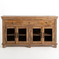 Kirkland's Home Easton Mango Wood 4-Door Cabinet- Cabinets & Sideboards