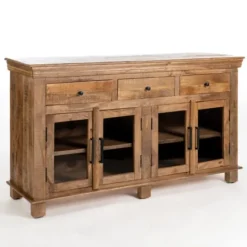 Kirkland's Home Easton Mango Wood 4-Door Cabinet- Cabinets & Sideboards