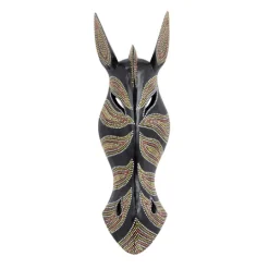 Kirkland's Home Ebony Dot Art Zebra Mask Wall Sculpture- Wall Plaques