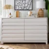 Kirkland's Home Eco Pine Wood Channeled Drawer Dresser- Dressers & Chests