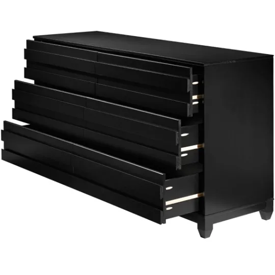 Kirkland's Home Eco Pine Wood Channeled Drawer Dresser- Dressers & Chests