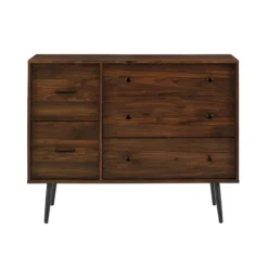 Kirkland's Home Eden Dark Walnut Tapered Legs Dresser- Dressers & Chests