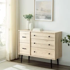 Kirkland's Home Eden Light Birch Tapered Legs Dresser- Dressers & Chests