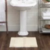 Kirkland's Home Eggshell Asymmetrical Cotton Bath Mat, 45 In.- Bathroom Rugs