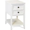 Kirkland's Home Eggshell Slim Side Table With Shelf- Accent & End Tables