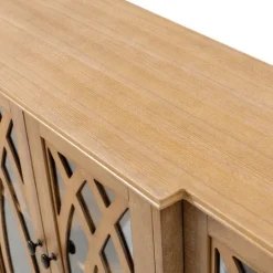 Kirkland's Home Eleanora Acorn Wood 4-Door Sideboard- Cabinets & Sideboards