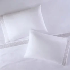 Kirkland's Home Elegant Geo Hem Microfiber 4-Pc. Full Sheet Set- Bed Sheets