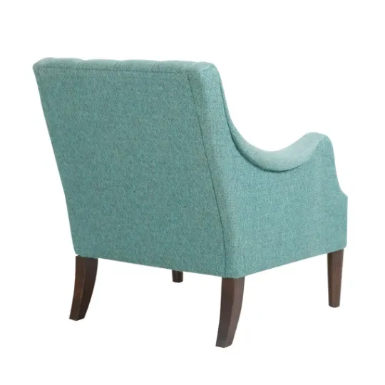 Kirkland's Home Elle Tufted Teal Accent Chair- Accent Chairs