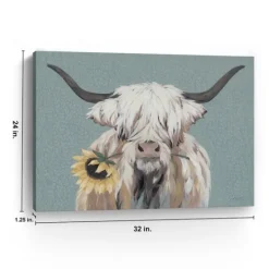 Kirkland's Home Ellie With A Sunflower Canvas Art Print, 32X24 In.- Canvas Art