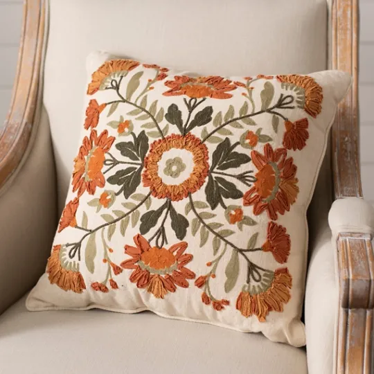 Kirkland's Home Embroidered Floral Kaysari Pillow- Pillows