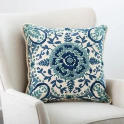 Kirkland's Home Embroidered Rope Edge French Claudia Pillow- Pillows